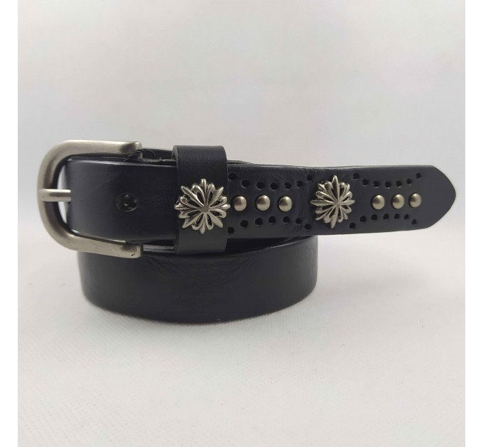 Женский ремень BT.BELT узкий uz25-010 черный